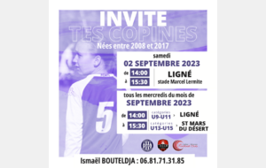 [Foot Féminin]&gt; Opération &quot;Invite tes copines&quot;