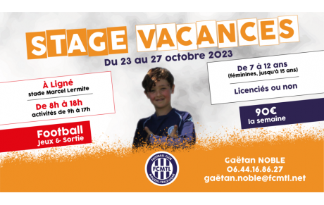 Stage vacances 