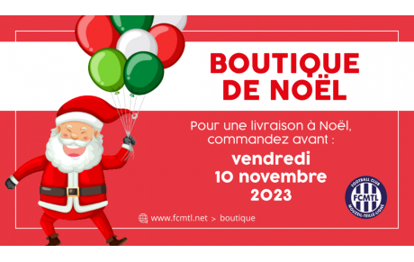 Commande Boutique pour Noël 